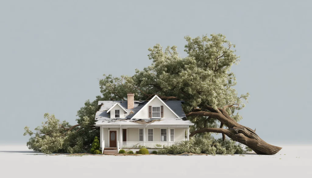 Homeowner reviewing insurance deductibles after storm damage, comparing standard and wind and hail deductibles.