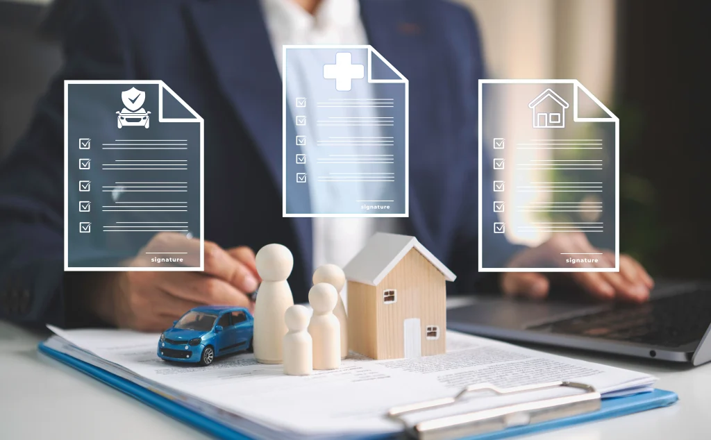 Homeowner comparing higher liability limits on existing insurance policies with umbrella insurance for additional liability protection.